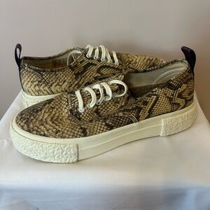 H&M Beige Snakeskin Sneakers
